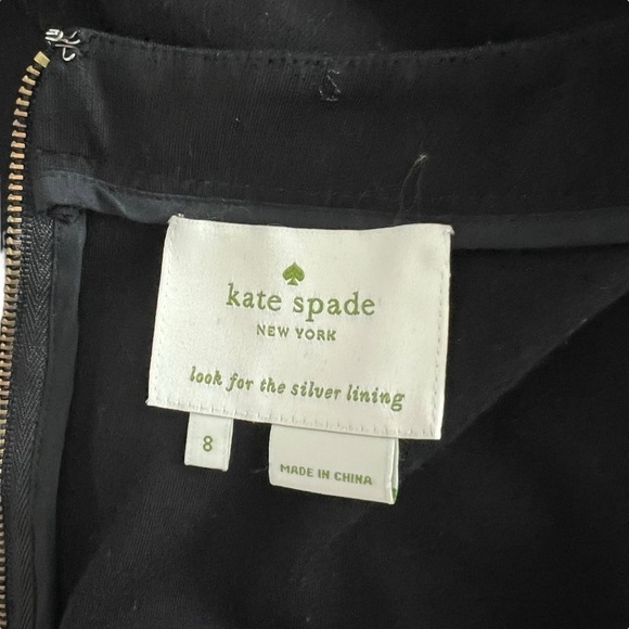 Kate Spade - Career Black Dress Two Front Pockets 3/4 Sleeves Sz 8 - Picture 6 of 8